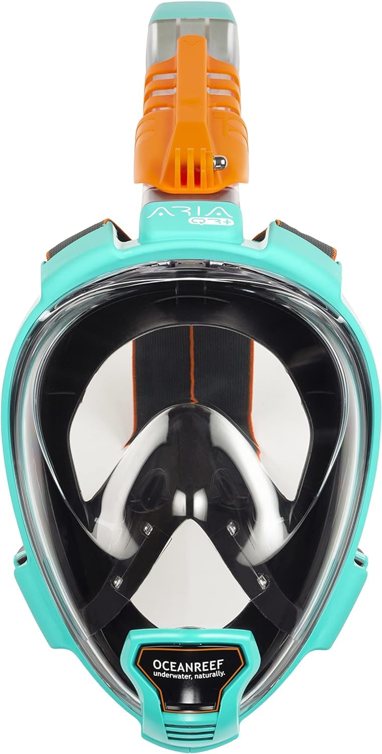 OCEANREEF OCEAN REEF - Aria QR+ Quick Release Full Face Snorkel Mask with Snorkel - 180 Degree Underwater View and Quick Release System (L/XL  Teal). - Image 2